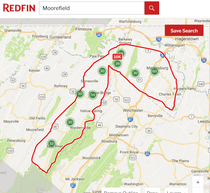 WV-Redfin-Map